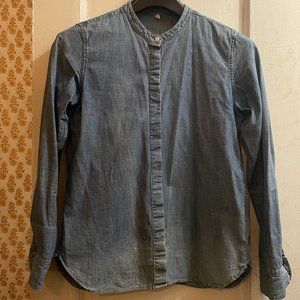 Muji Denim Stand Collar Shirt